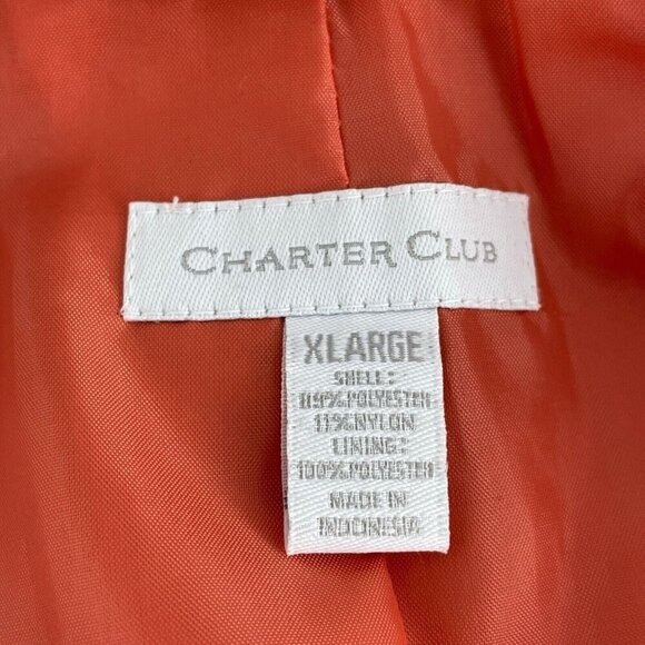Charter Club XLarge Orange Womens Jacket With Pockets & Gold Accents  4410 - Picture 3 of 8